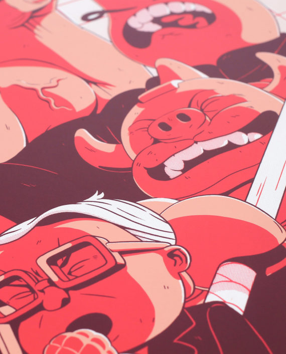 Ramen Rumble – Screen Print – Detail 01